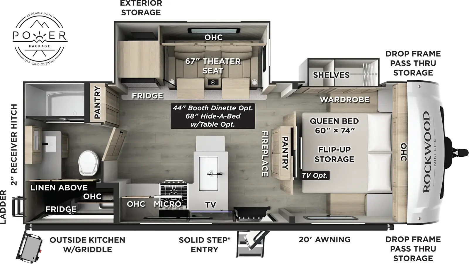 Rockwood Mini Lite 2513S Floorplan